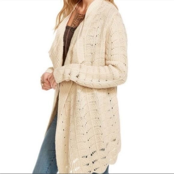 Chaser Womens Medium Open Knit Cardigan Sweater - Picture 1 of 11